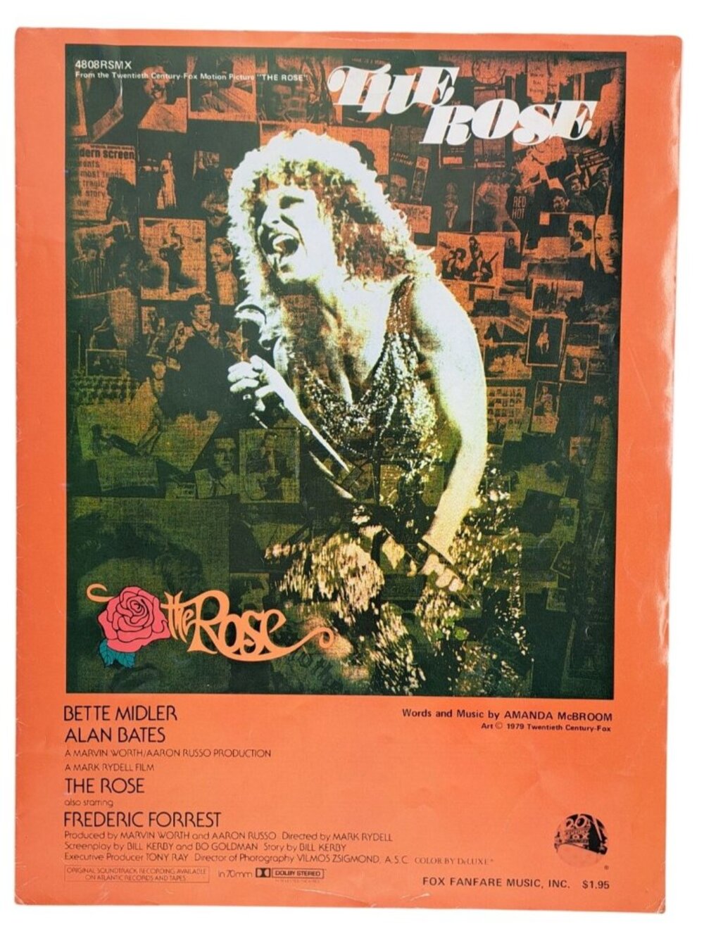 Vintage The Rose 1979 Sheet Music Bette Midler Amanda McBroom Alan Bates Musical